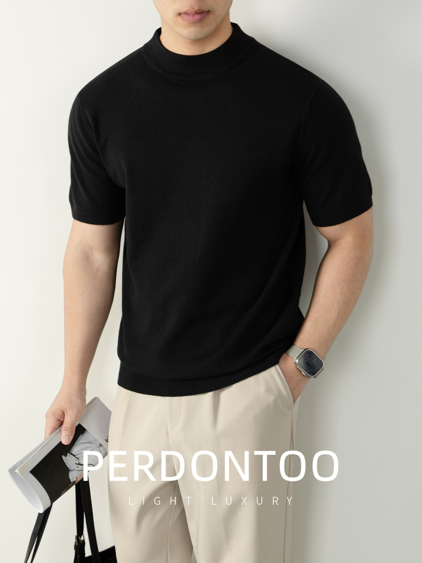 [Copy]【雲感莫代爾】高端莫代爾雲感棉拉鏈口袋秋冬打底衫男士長袖