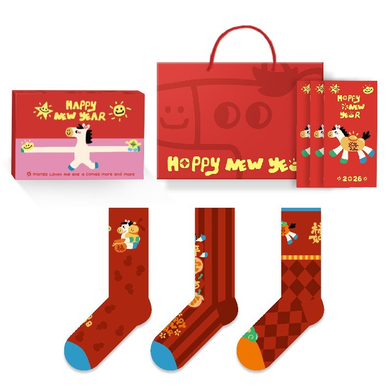 [Copy]【經典字母條紋】3雙裝！文藝潮流小衆設計中筒運動襪男襪