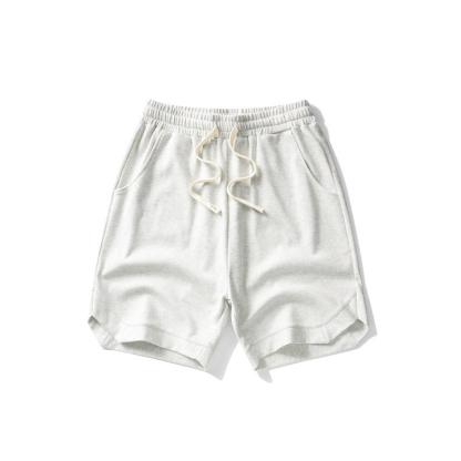 【高品質斜紋棉】日系復古闊腿寬鬆運動五分短褲