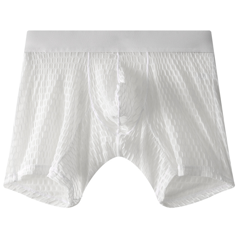 夏日爆款性感蕾絲網眼透气纯色平角内褲