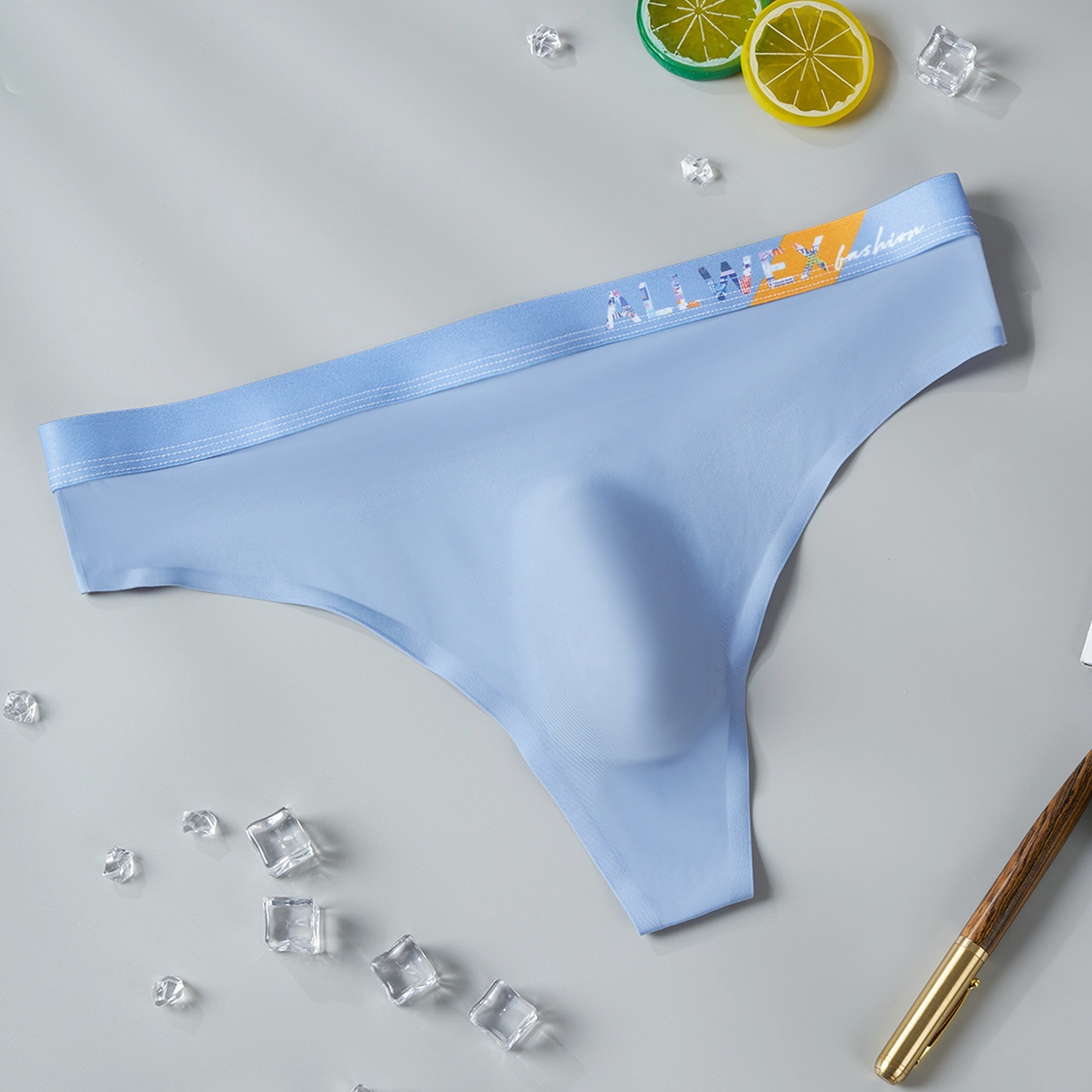 [Copy]【冰緞奢柔秘境】透氣裸感輕薄純色個性U凸男士丁字内褲