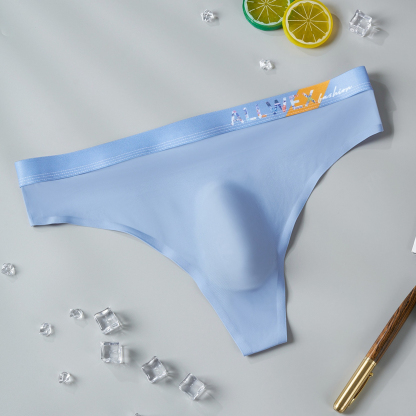 [Copy]【冰緞奢柔秘境】透氣裸感輕薄純色個性U凸男士丁字内褲