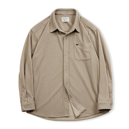 [Copy]【日系條紋】秋季復古條紋簡約寬鬆百搭休閑襯衣外套