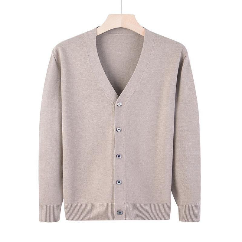 【百搭開衫毛衣】韓版寬鬆時尚大V領毛衣百搭男士針織衫