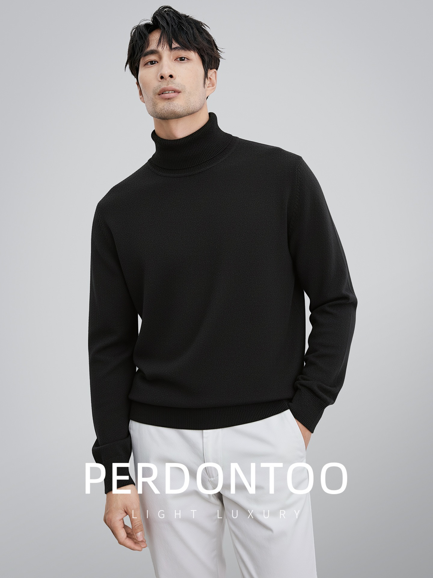 【可機洗久穿不變形】升級優質羊毛親膚保暖高領商務針織衫高級男士毛衣