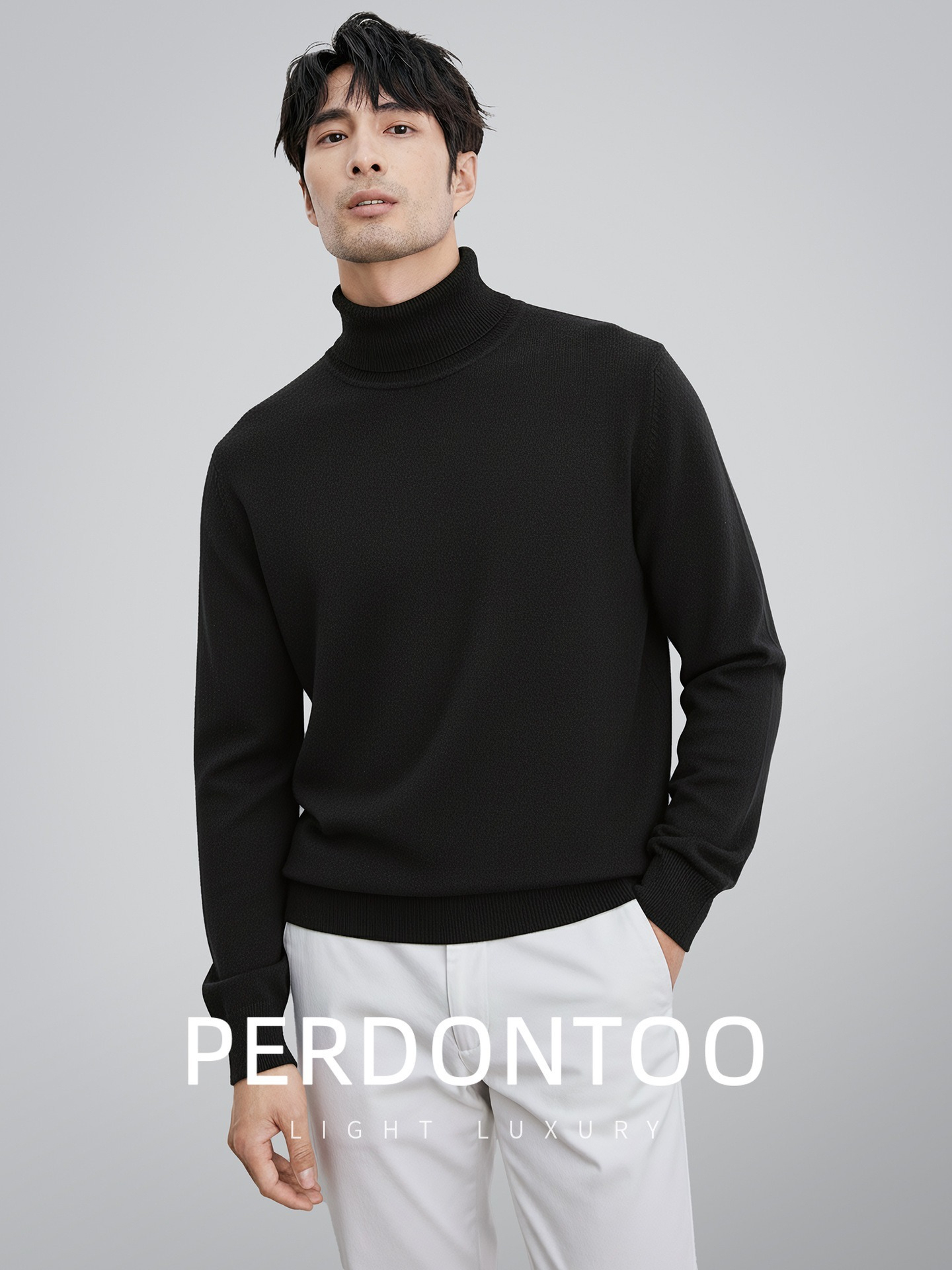 【可機洗久穿不變形】升級優質羊毛親膚保暖高領商務針織衫高級男士毛衣