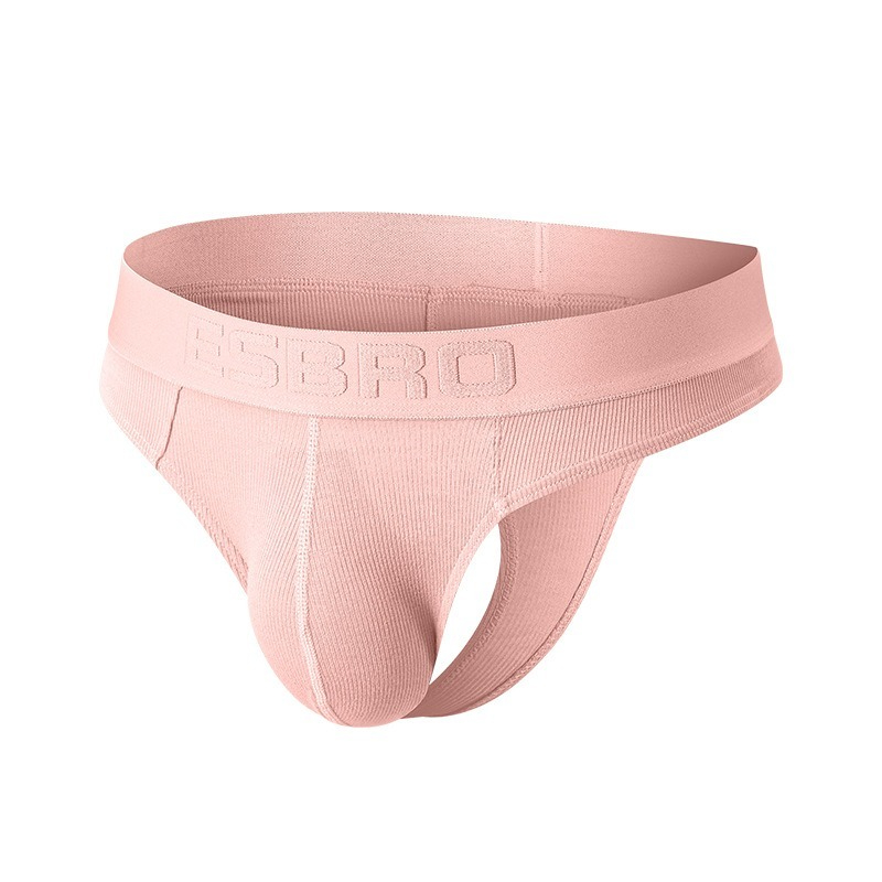 【個性螺紋】性感提臀透氣吸汗冰絲丁字男士內褲