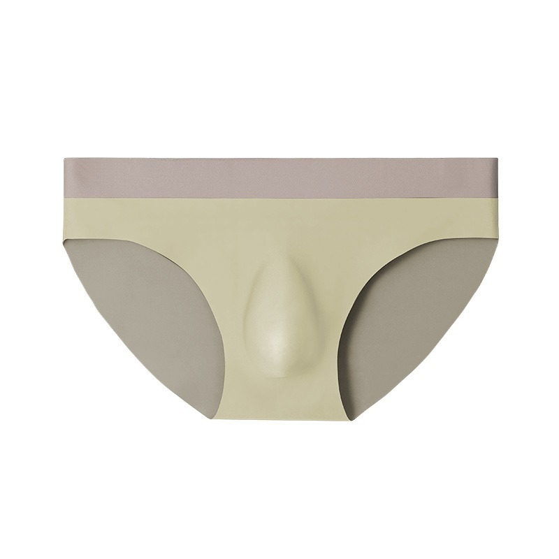 【科技感冰絲無痕】一片式撞色透氣冰感3D冲模U凸男士三角褲