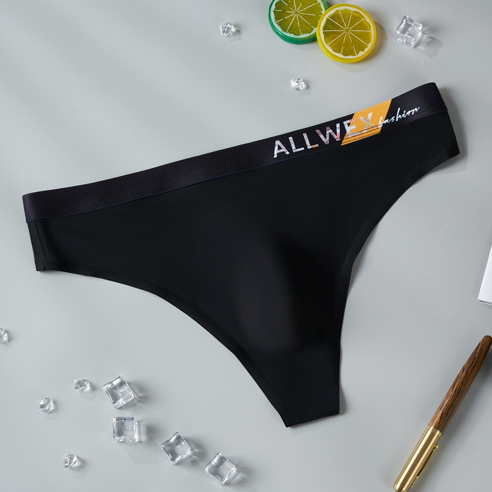 [Copy]【冰緞奢柔秘境】透氣裸感輕薄純色個性U凸男士丁字内褲