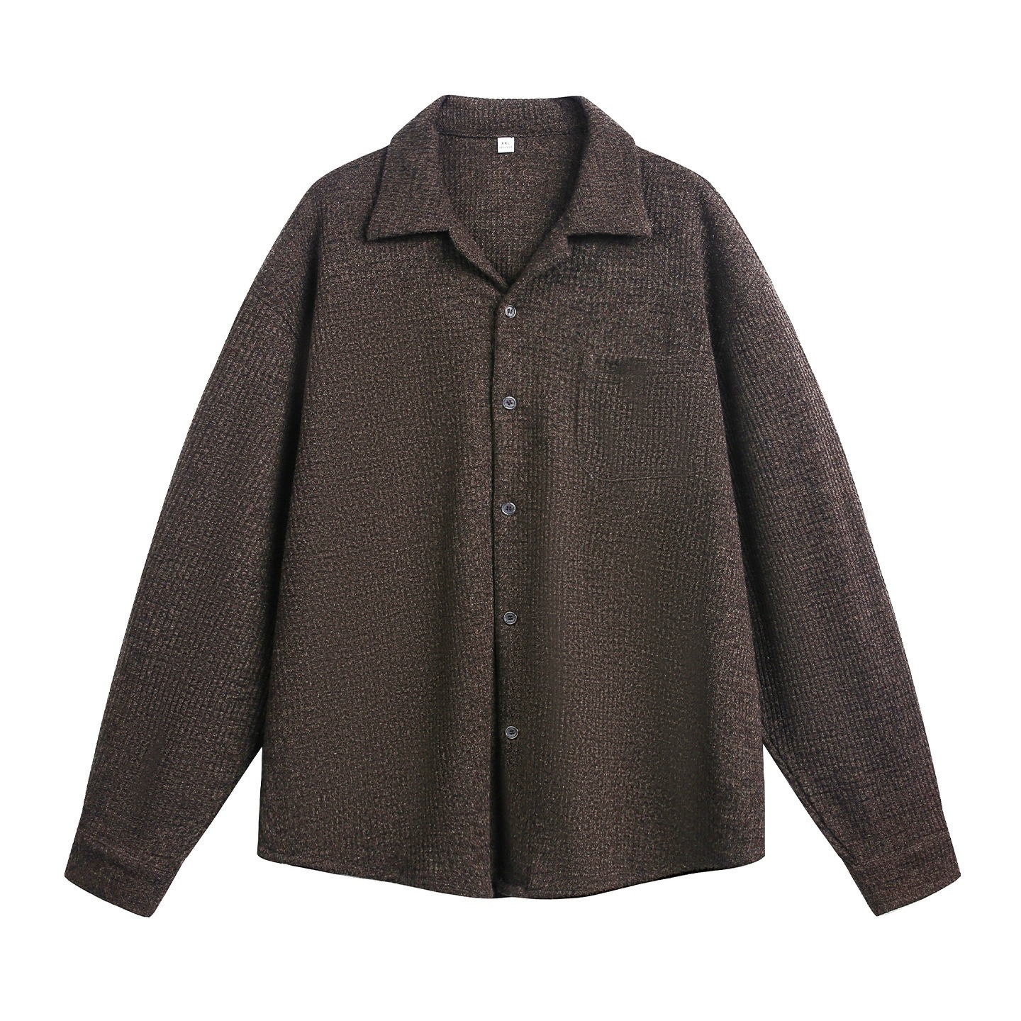 【復古老錢風】秋季新款肌理絨古巴領高級慵懶風垂感襯衣外套