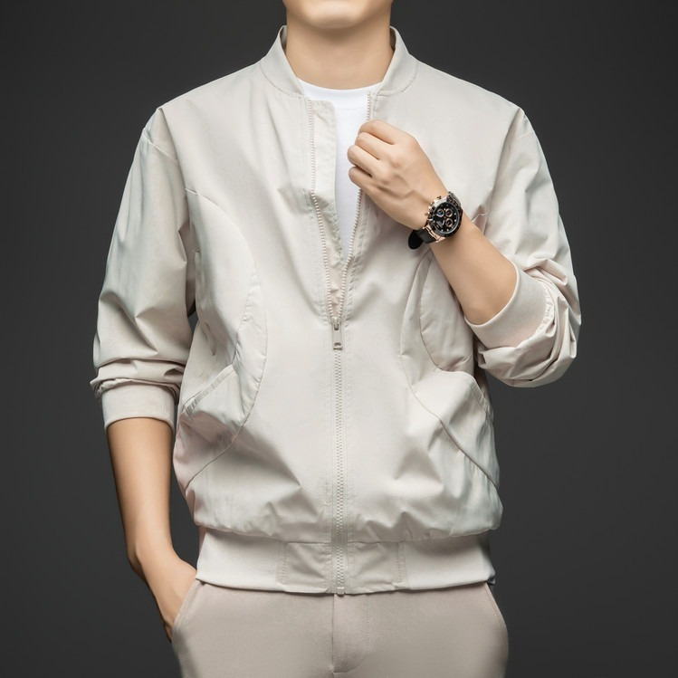 【潮流港風系列】春秋復古棒球服男士寬鬆休閑夾克