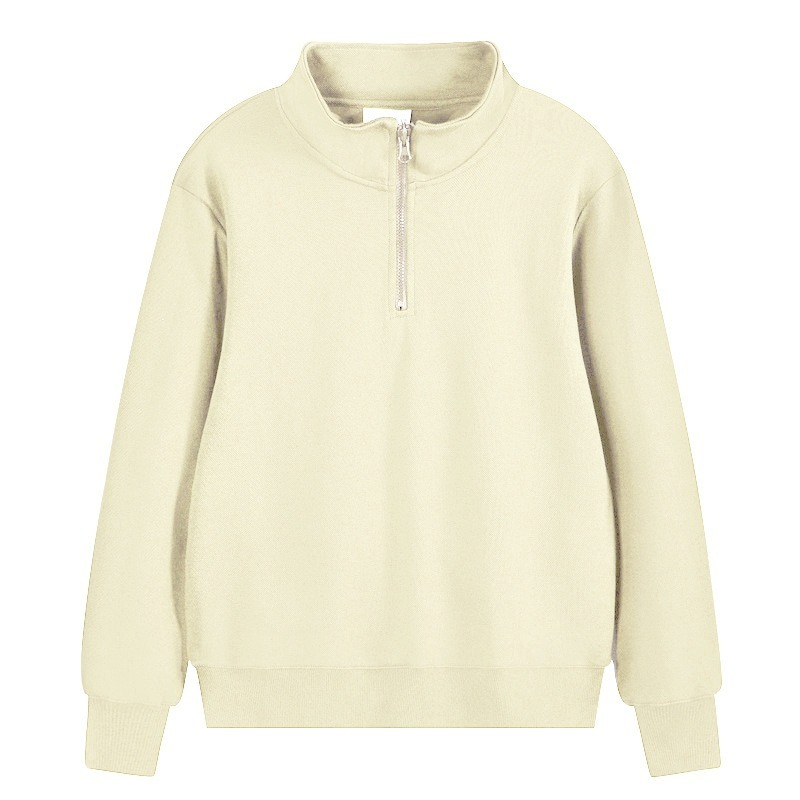 [Copy]【高端質感】升級羊毛桑蠶絲蓄熱保暖拉鏈立領純色長袖衛衣毛衣