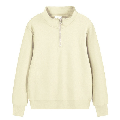 [Copy]【高端質感】升級羊毛桑蠶絲蓄熱保暖拉鏈立領純色長袖衛衣毛衣