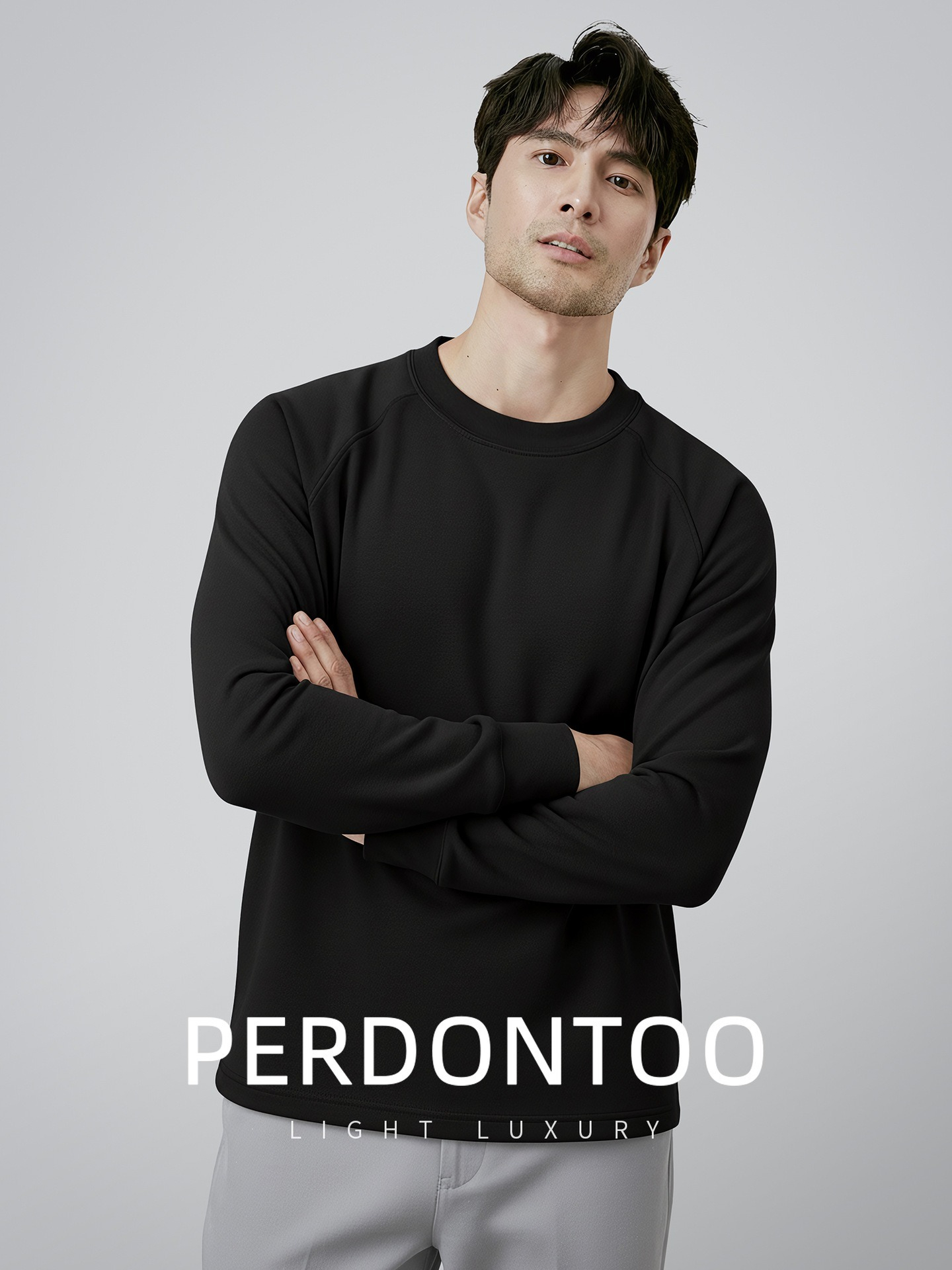 [Copy]【雲感莫代爾】高端莫代爾雲感棉拉鏈口袋秋冬打底衫男士長袖