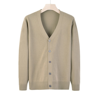 【百搭開衫毛衣】韓版寬鬆時尚大V領毛衣百搭男士針織衫