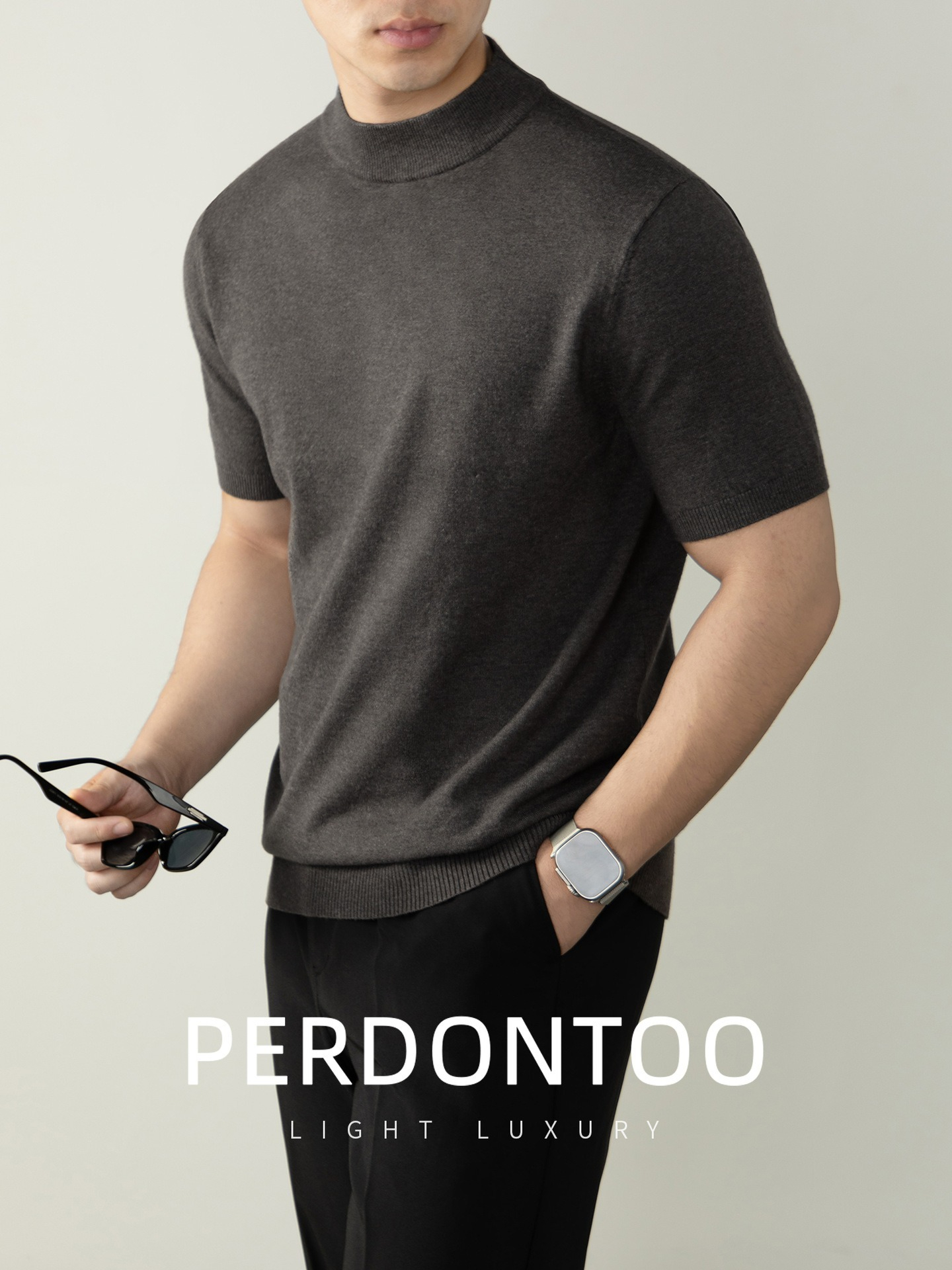 [Copy]【雲感莫代爾】高端莫代爾雲感棉拉鏈口袋秋冬打底衫男士長袖