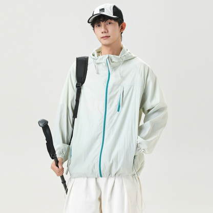 【透氣冰絲】遮陽冰絲透氣連帽戶外爬山釣魚防曬衣