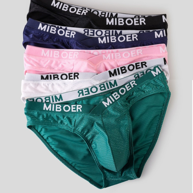 【潮流褲型】個性V型腰帶純色低腰透氣吸汗U凸男士三角褲