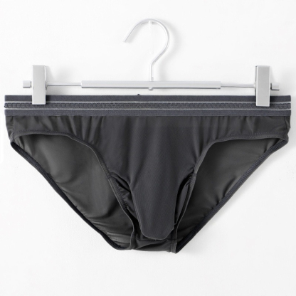 【冰絲太空艙】槍彈分離透氣冰感U凸男士三角褲