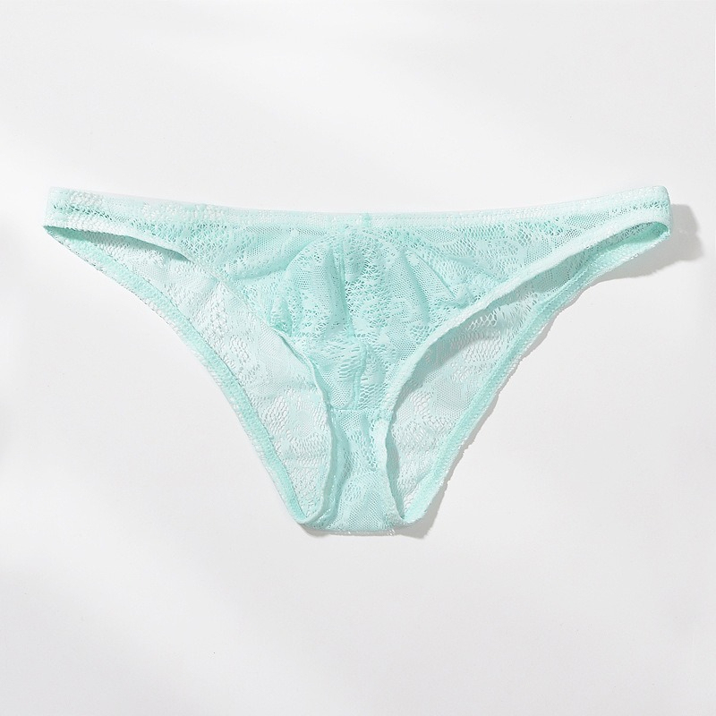 【性感蕾絲系列】低腰冰絲U凸超薄透氣男士三角內褲
