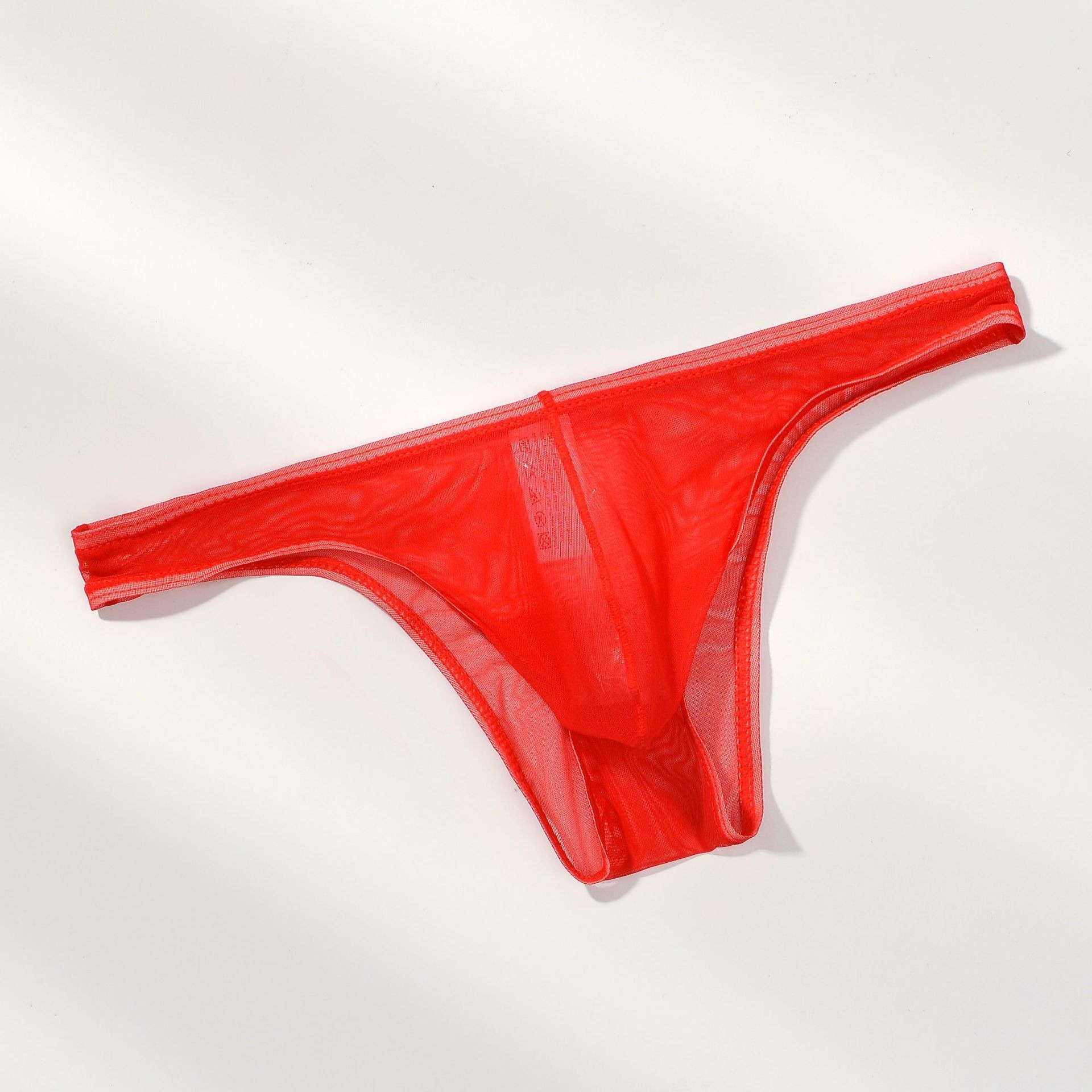 【網紗半包臀設計】新款網紗冰絲透氣性感U凸囊袋男士三角內褲