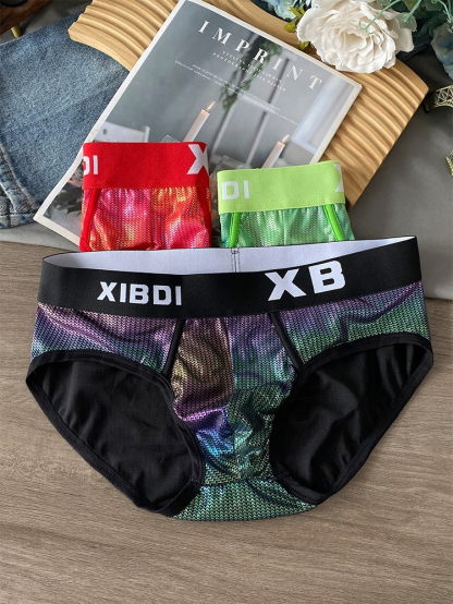 【派對魅力焦點】透氣網感帥氣高彈腰帶男士三角褲