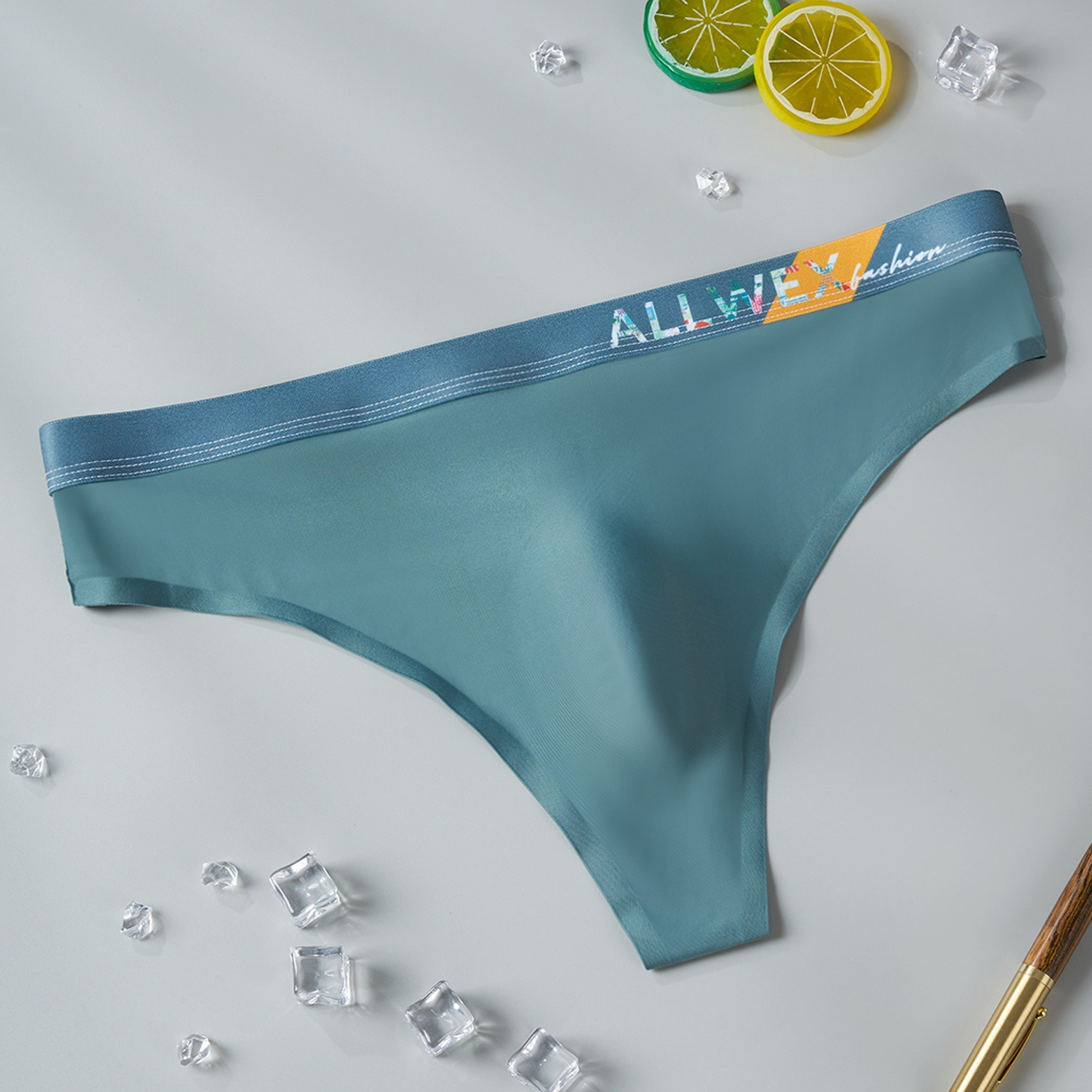 [Copy]【冰緞奢柔秘境】透氣裸感輕薄純色個性U凸男士丁字内褲