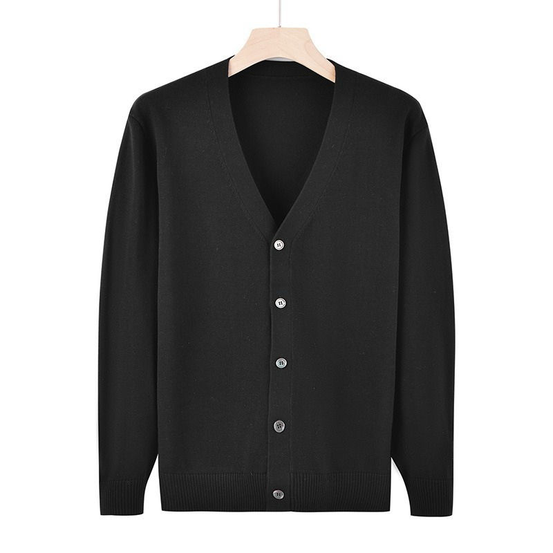 【百搭開衫毛衣】韓版寬鬆時尚大V領毛衣百搭男士針織衫