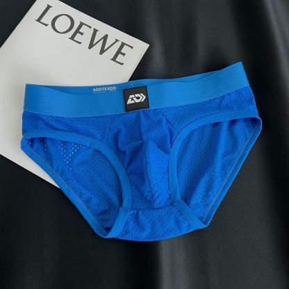 【冰絲網孔】純色透氣排汗低腰男士三角內褲