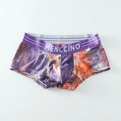 【潮流涂鸦系列】秋季新品印花超柔冰絲低腰男士四角内褲