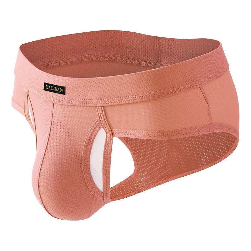 【冰絲網孔系列】冰絲網孔速乾分離式側開口男士三角內褲