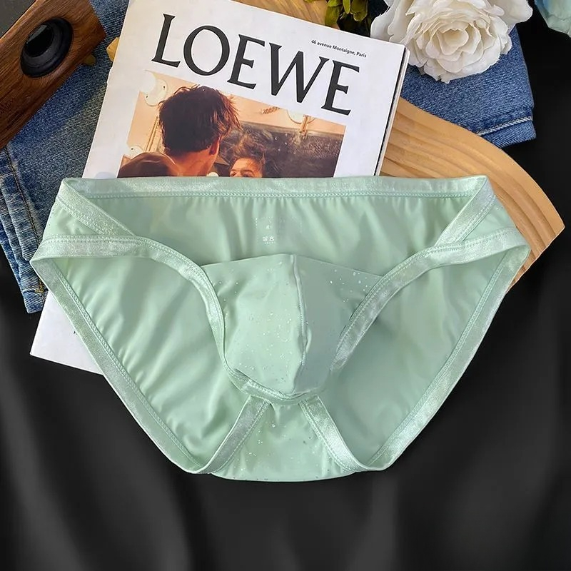 [Copy]【空氣感冰絲體驗】透氣冰絲輕薄一片式U凸男士丁字内褲