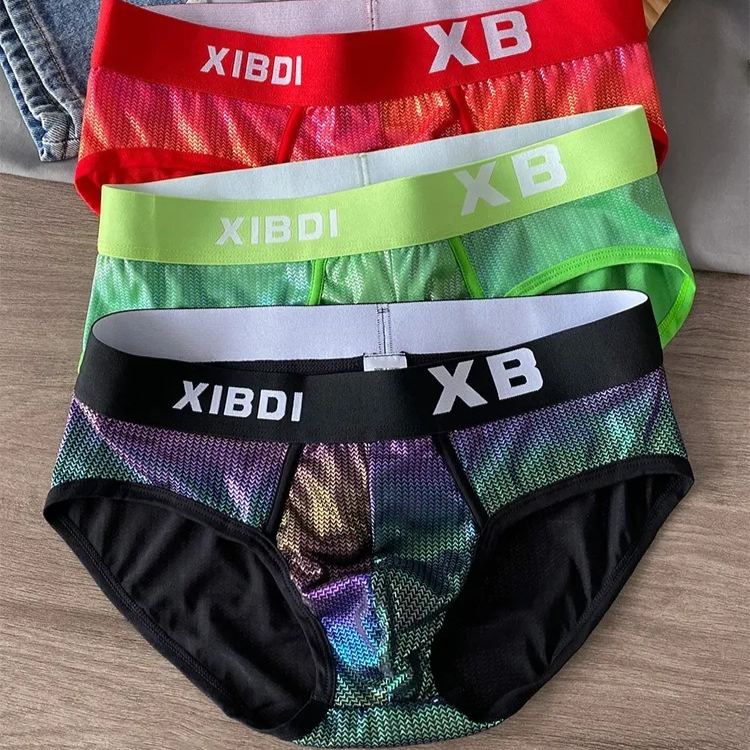 【派對魅力焦點】透氣網感帥氣高彈腰帶男士三角褲