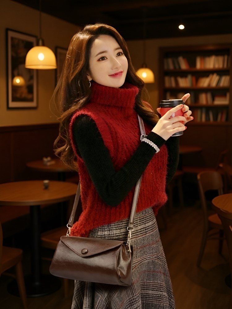 【ทันสมัย ใส่ได้ทุกโอกาส】กระเป๋าสะพายข้างแฟชั่นเรียบง่าย