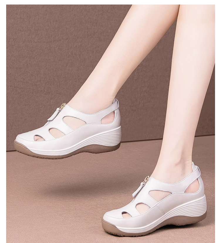 การเดินทั้งวันก็ไม่เหนื่อย รองเท้าแตะแบบกลวงปิดหัวพื้นนุ่ม