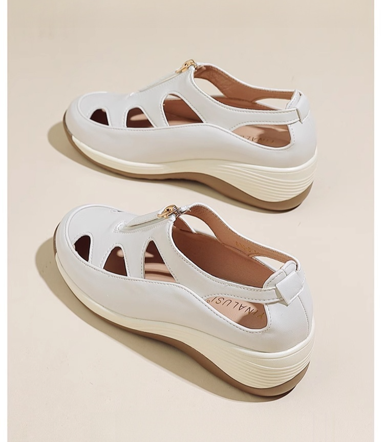 การเดินทั้งวันก็ไม่เหนื่อย รองเท้าแตะแบบกลวงปิดหัวพื้นนุ่ม