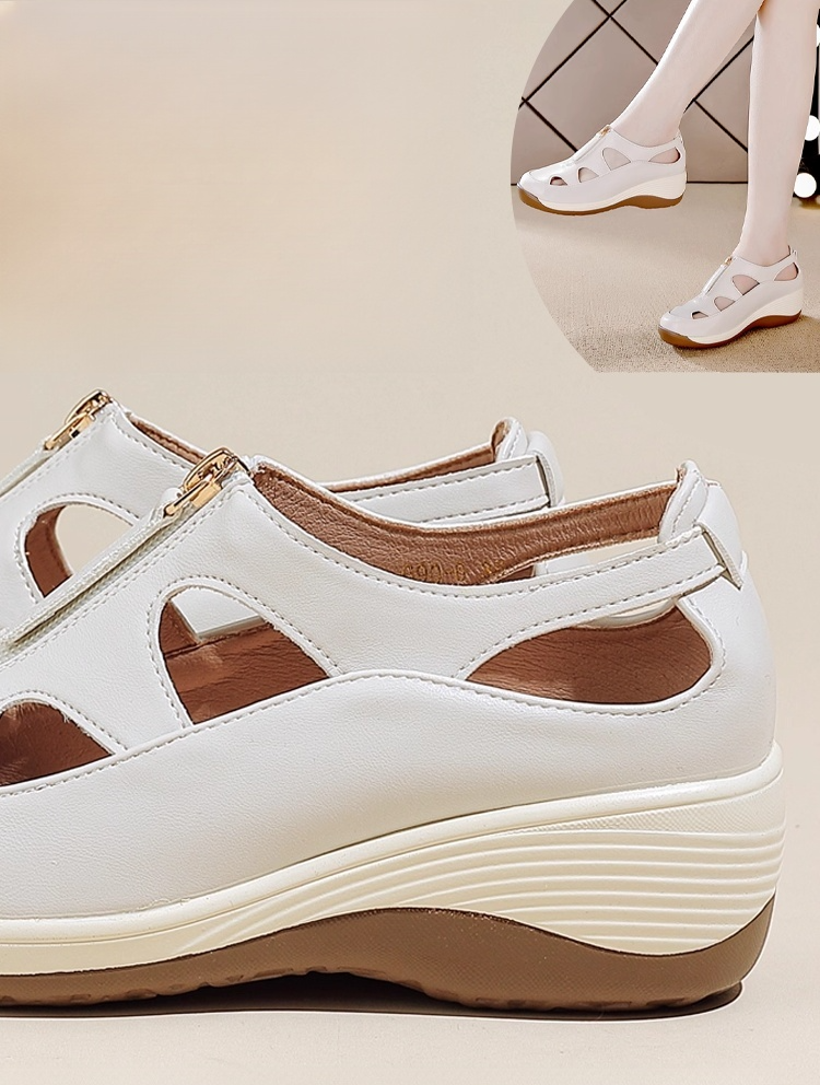 การเดินทั้งวันก็ไม่เหนื่อย รองเท้าแตะแบบกลวงปิดหัวพื้นนุ่ม