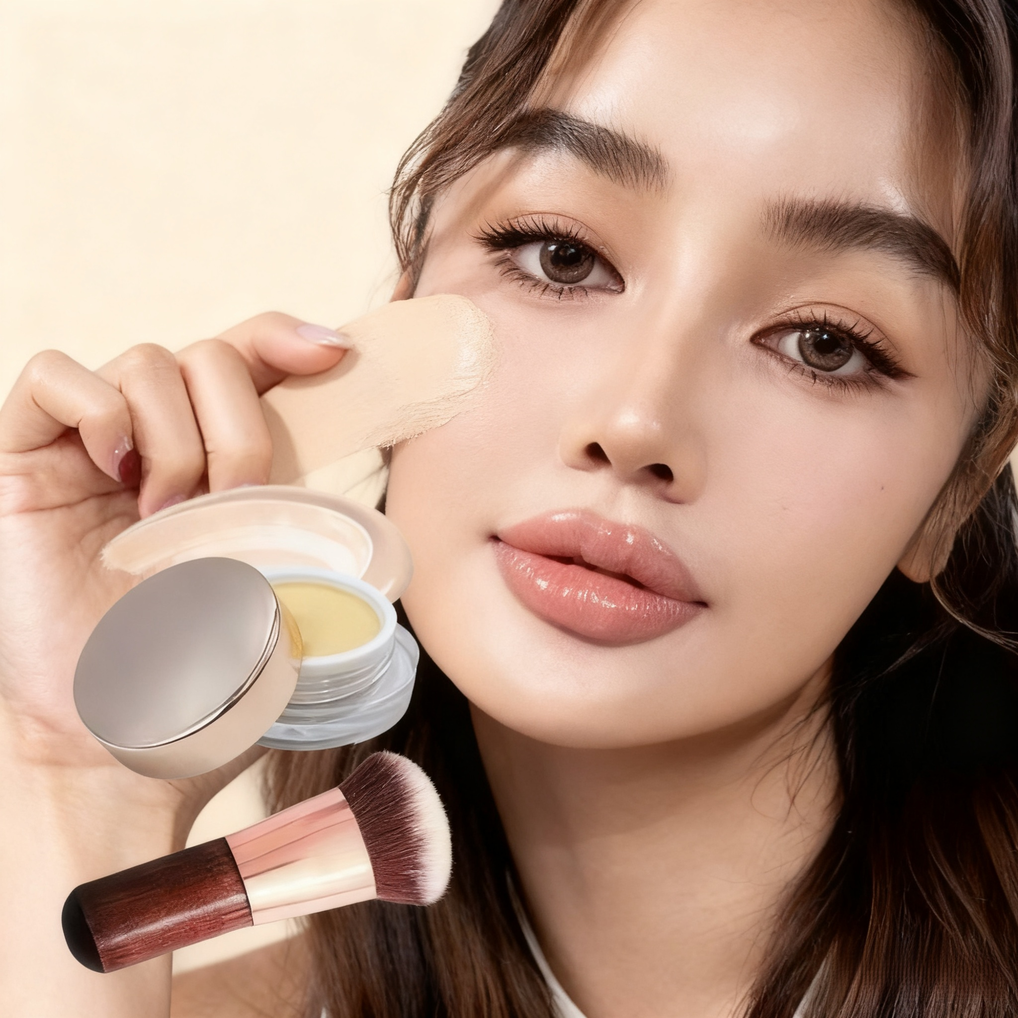 【ซื้อแถมแปรงแต่งหน้า】คอนซีลเลอร์ปกปิดได้ดีขายดี