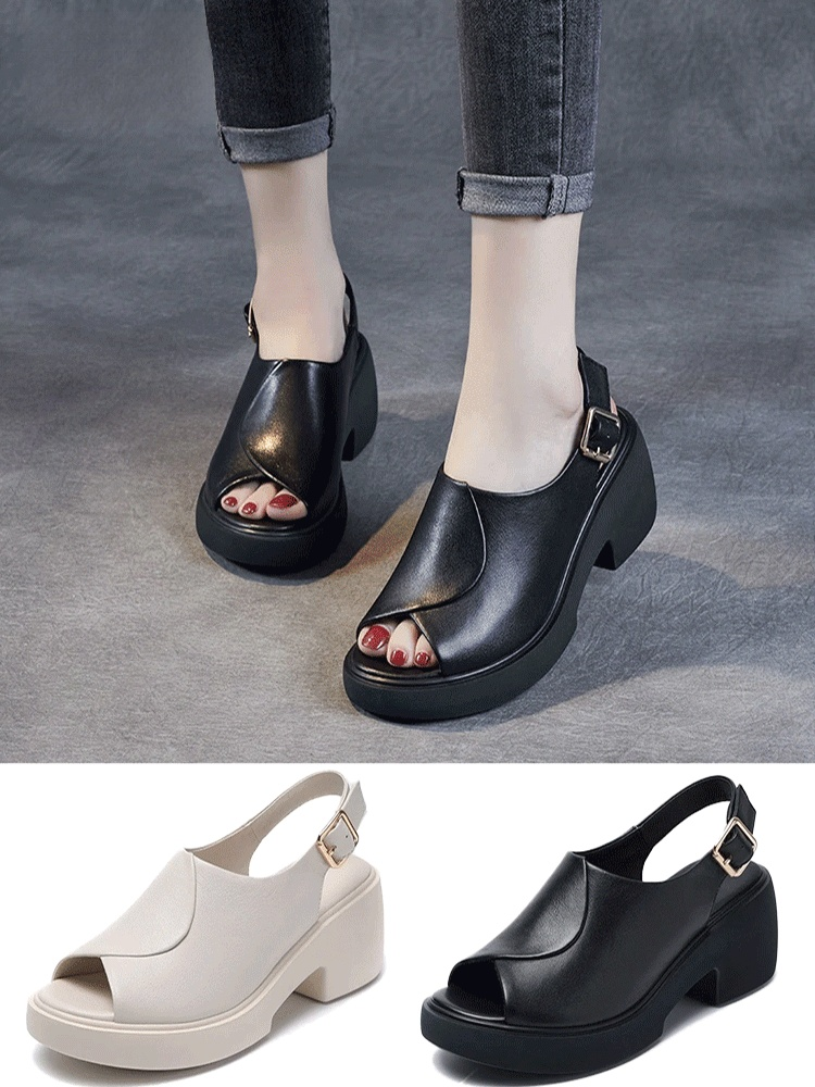 【👠❤️บรรลุ ขายาว ได้อย่างง่ายดาย】รองเท้าแตะปากปลาพื้นหนานุ่มสบาย