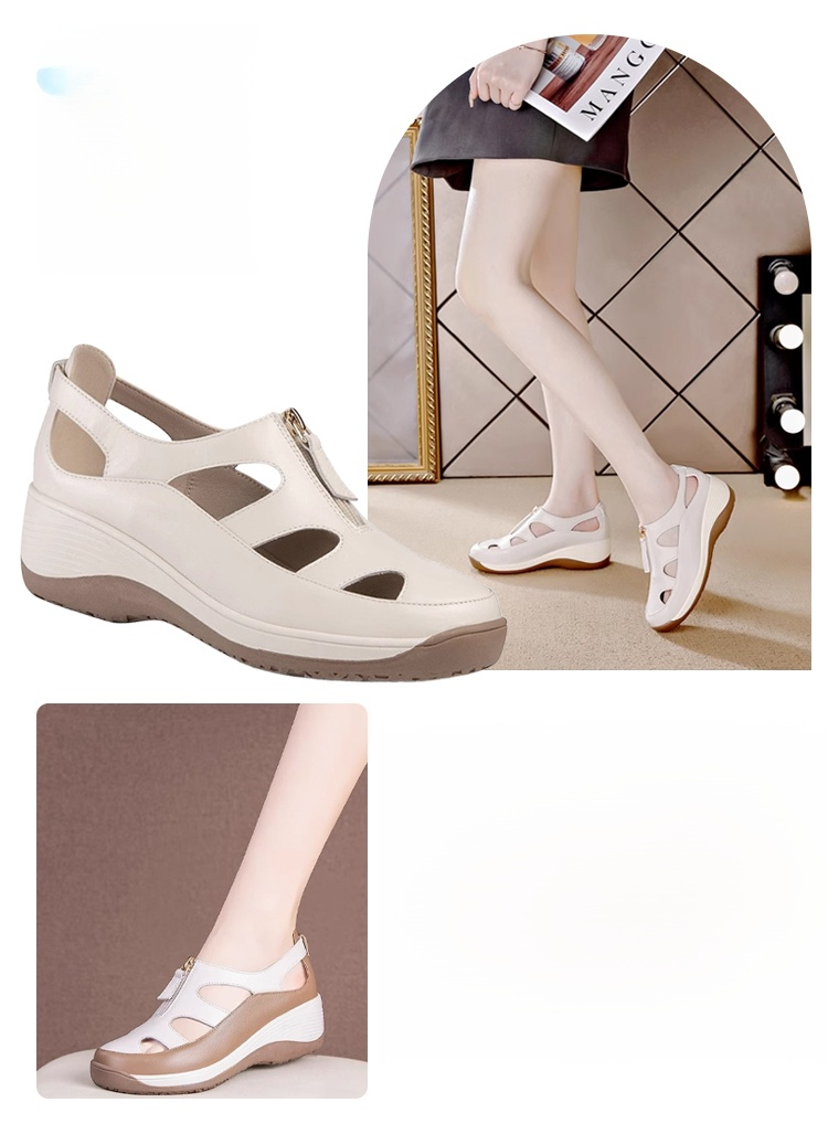 การเดินทั้งวันก็ไม่เหนื่อย รองเท้าแตะแบบกลวงปิดหัวพื้นนุ่ม