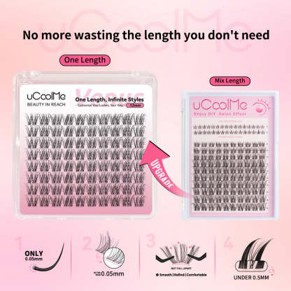 Venus One Length Lashes Custom Lashes.
