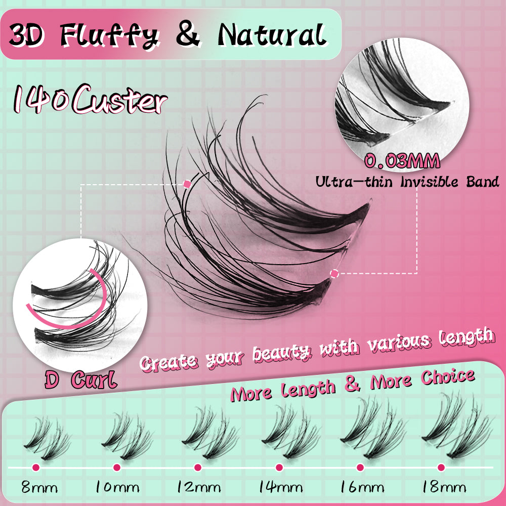 BORN 3D DAINTY Lashes kit.