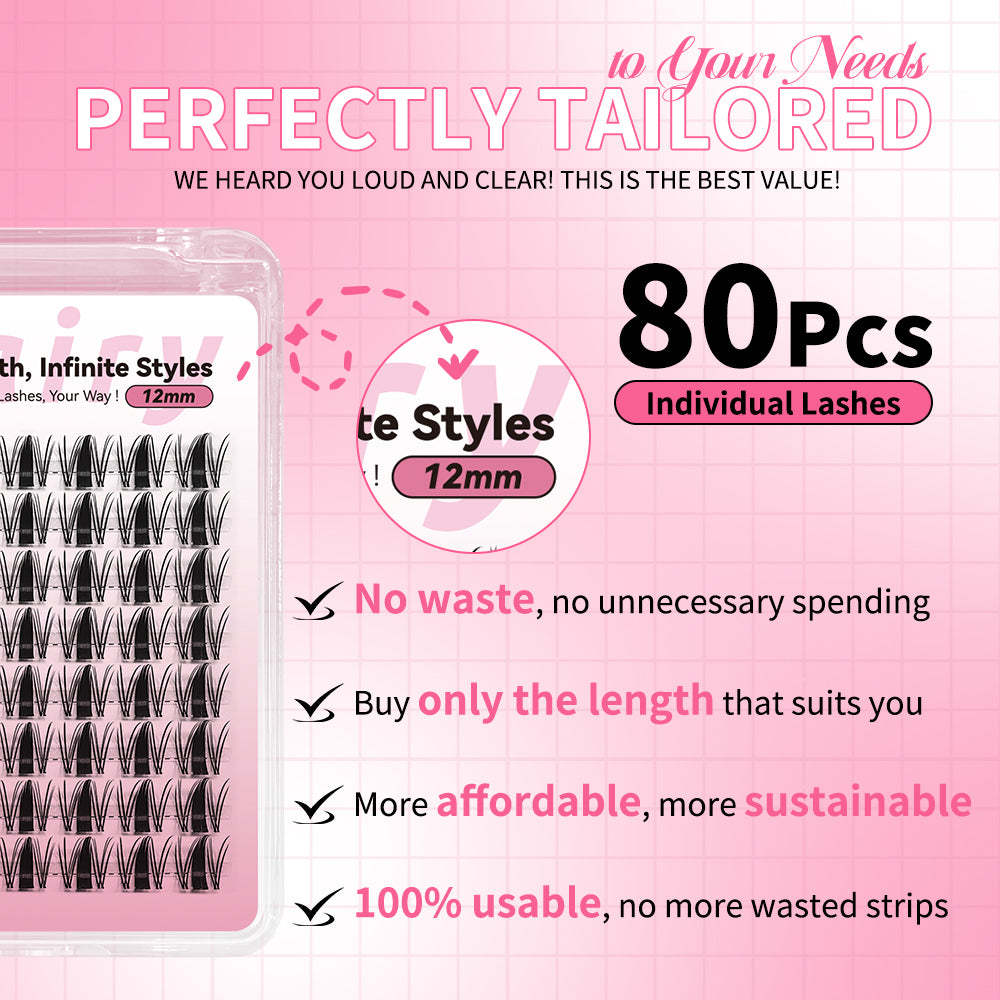 Fariy One Length Lashes Custom Lashes.