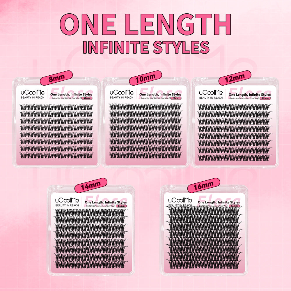 Flora 049 One Length Lashes Custom Lashes-only 8mm.