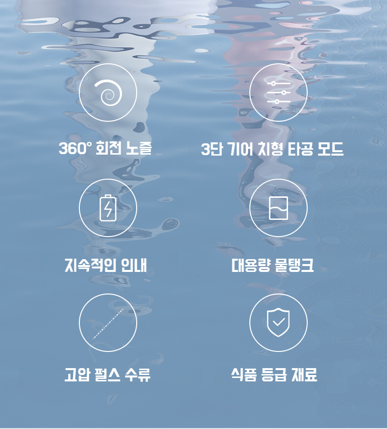 임플란트 전용 스마트 구강 청결기 사용 모습