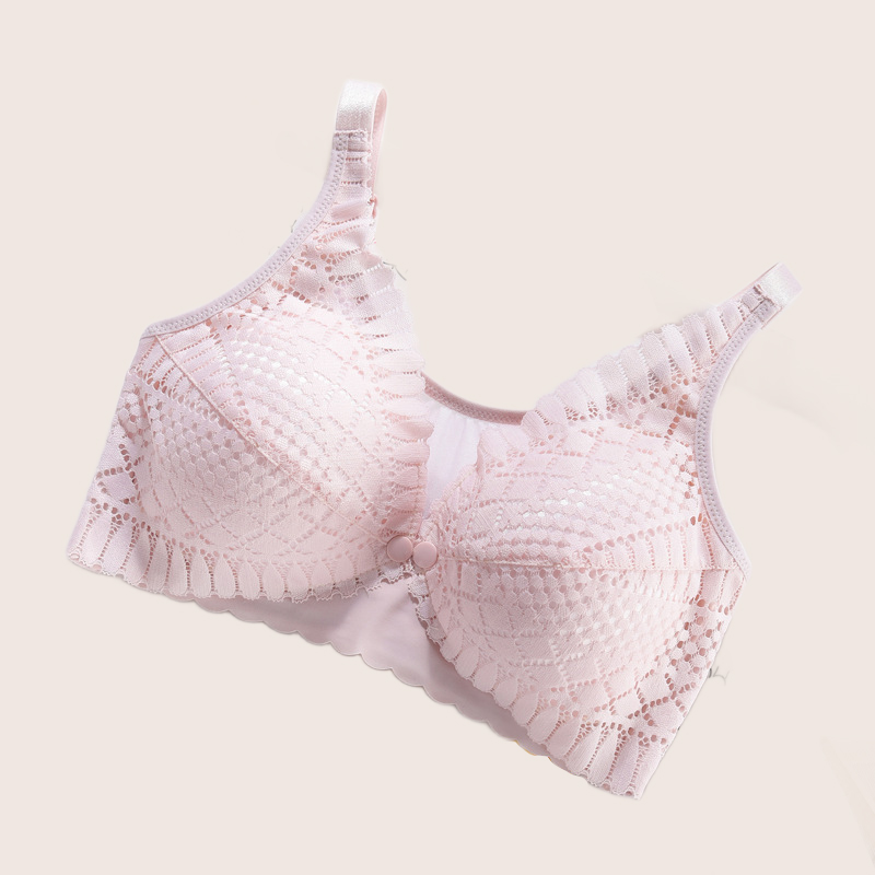 コイルなし前ボタン妊婦用ブラジャー