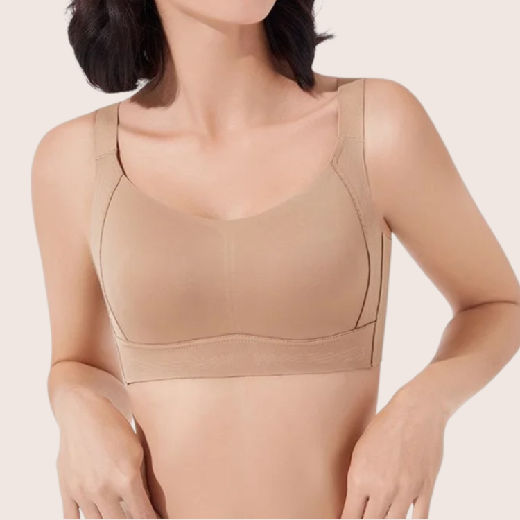 【大きな胸が小さく見える】肌にやさしい下垂防止ブラジャー