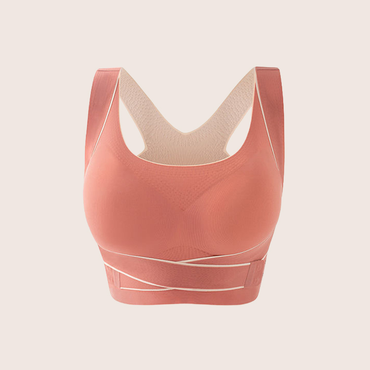 調整ベルト付きスポーツブラ