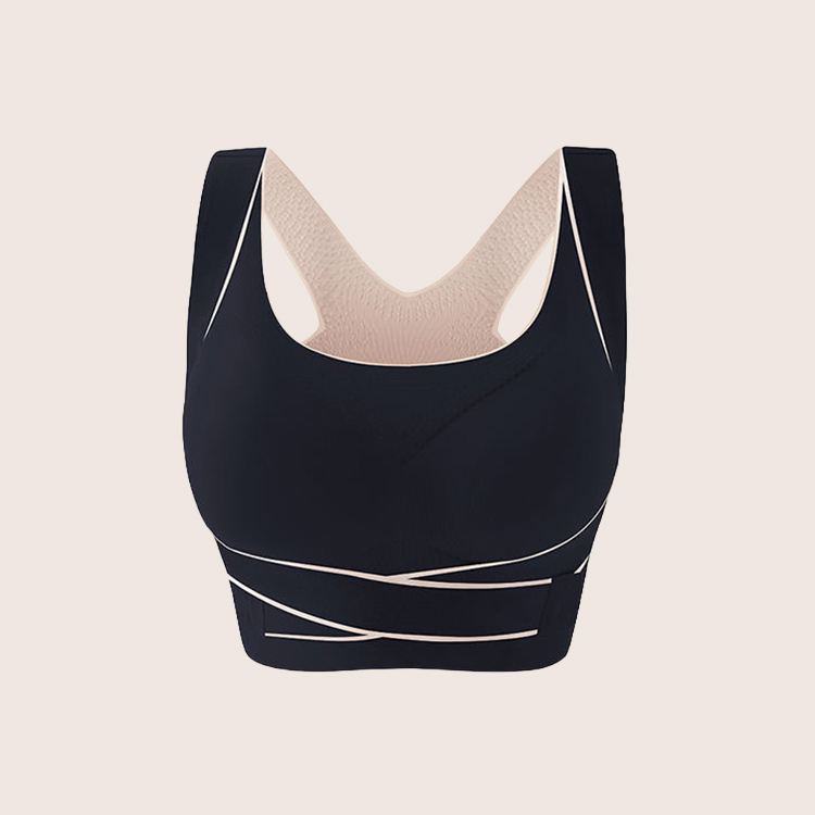 調整ベルト付きスポーツブラ