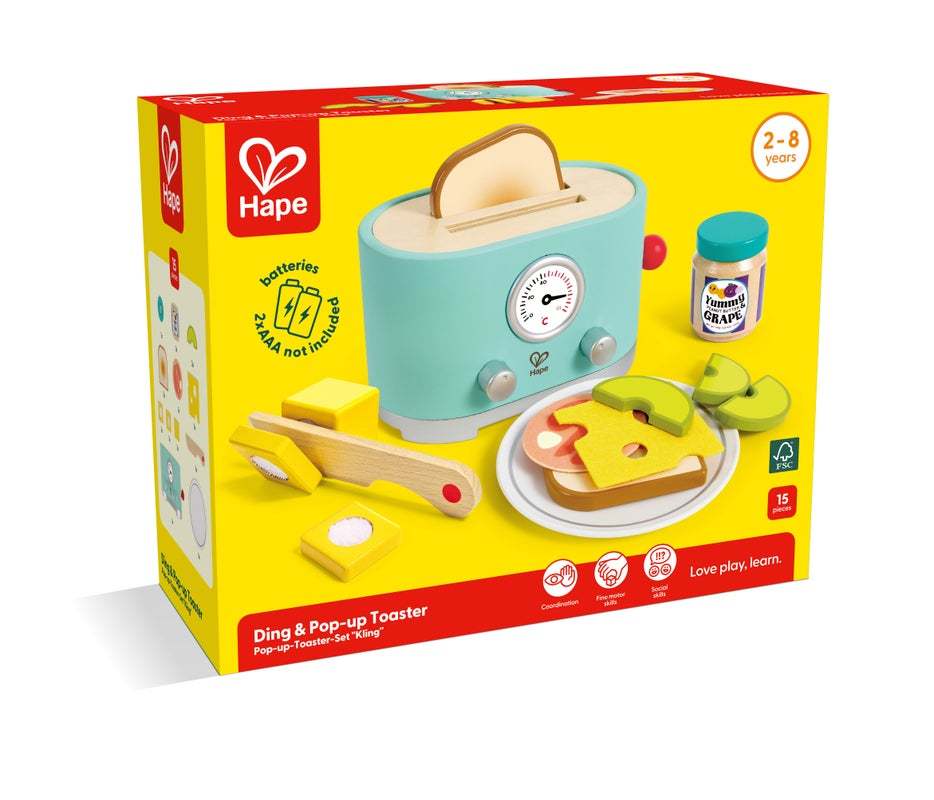 Hape Ding & Pop-up Toaster | 多士爐玩具 (2-8 歲)